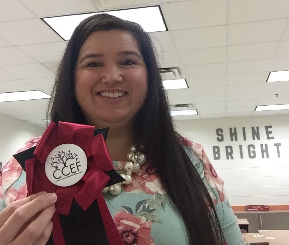 Sarah Kay Dobss receives CCEF Impact Grant award.